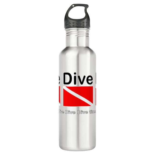 DIVE DIVE DIVE Stainless steel water bottle (Front)