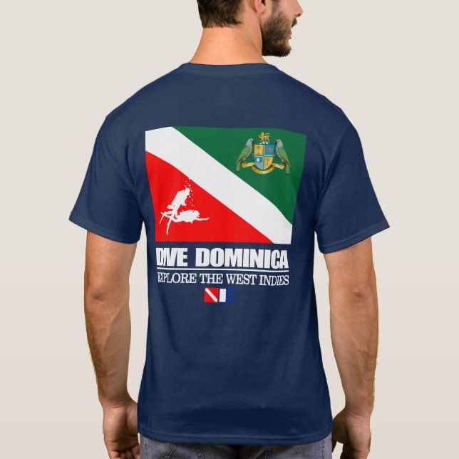 Dive Dominica (sq) T-Shirt (Back)