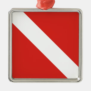 Dive Flag Metal Ornament