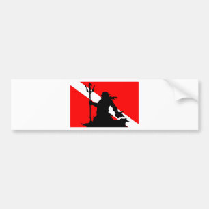 Dive Flag Neptune II Bumper Sticker