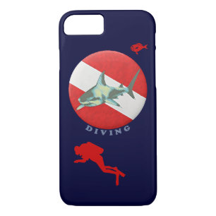 dive flag shark Case-Mate iPhone case