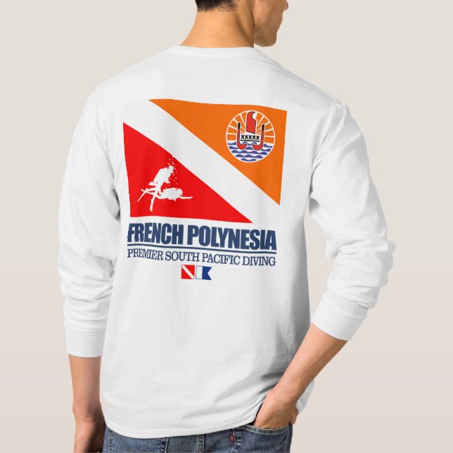 Dive French Polynesia (sq) T-Shirt (Back)