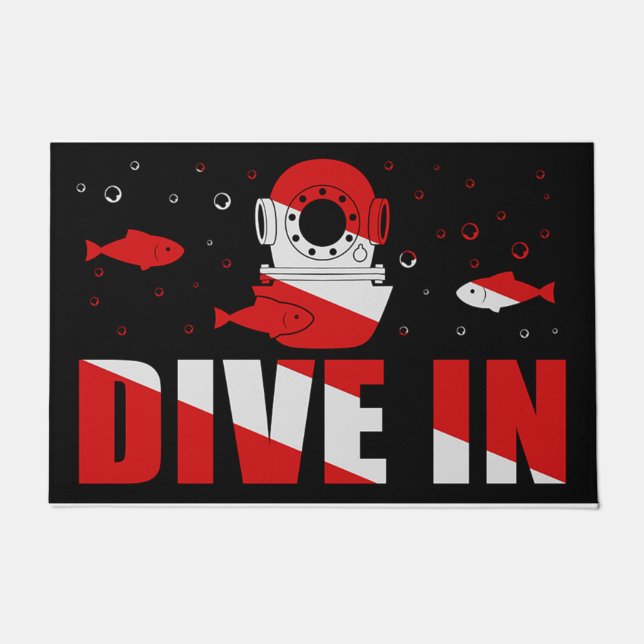 Dive In Doormat, Cool Diving Doormat (Front)