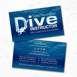 Dive Instructor - Scuba coach Business Card