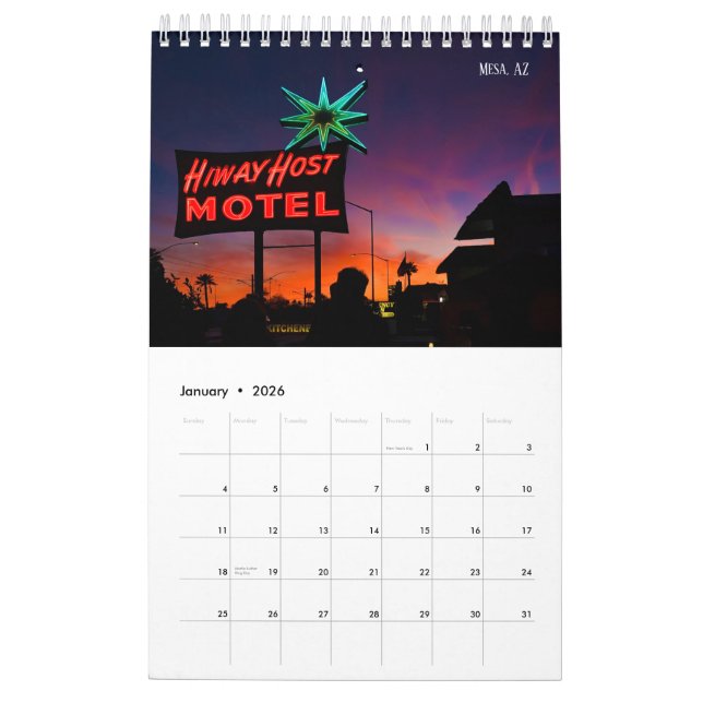 Dive Into 2019 Calendar of Vintage Signs (Jan 2026)