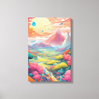 Dive into a World of Surreal Abstract Art Canvas Print