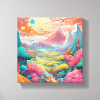 Dive into a World of Surreal Abstract Art Canvas Print