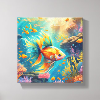 Dive into a World of Surreal Abstract Art Canvas Print