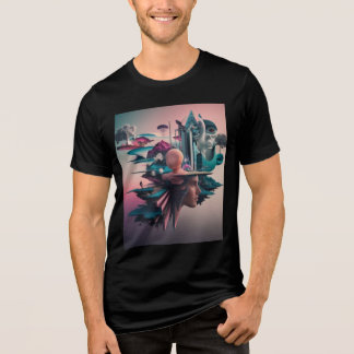 Dive into a World of Surreal Abstract Art Tri-Blend Shirt