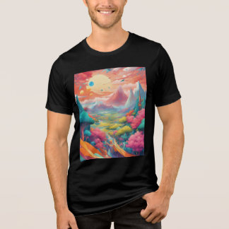  Dive into a World of Surreal Abstract Art Tri-Blend Shirt
