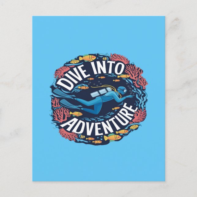 Dive Into Adventure Scuba Diving Ocean Exploration (Front)