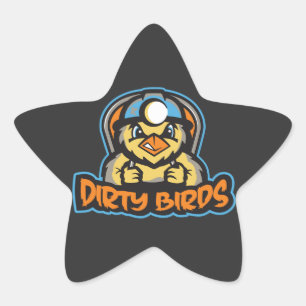 Dive into Adventure with Dirty Bird Star Sticker