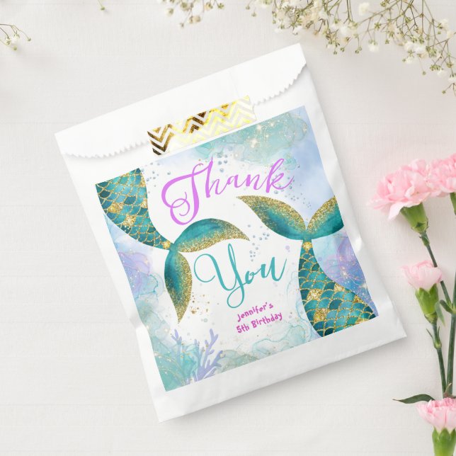Dive into Five Mermaid Girls 5th Birthday  Favour Bag (Sealed)