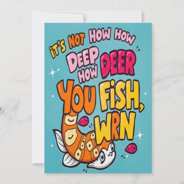 : Dive Into Fun Invitation (Front)