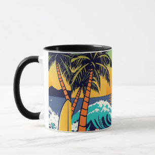 Dive into summer with vibrant beach vibes! mug
