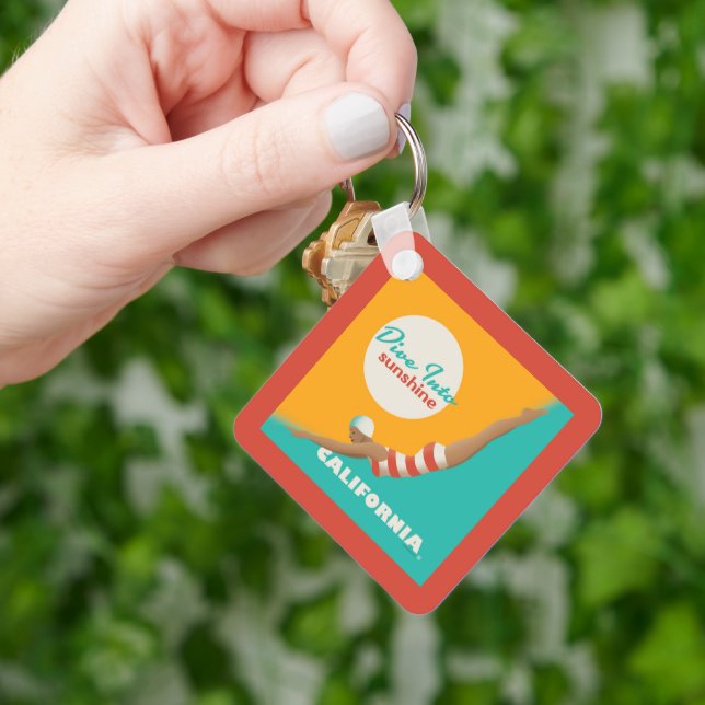 Dive Into Sunshine | California Keychain (Hand)