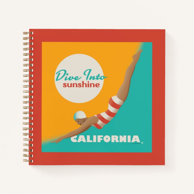 Dive Into Sunshine | California Notebook (Front)