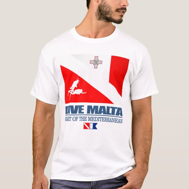 Dive Malta (sq) T-Shirt (Front)