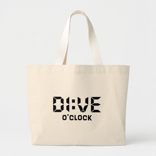 Dive O'Clock Large Tote Bag (Front)