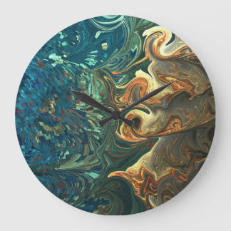 DIVE OF FIREMAN'S - ROUND LARGE CLOCK