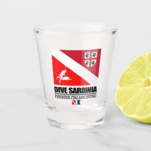 Dive Sardinia (sq) Shot Glass