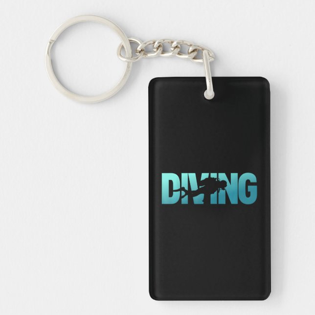Dive Scuba Diver Diving Scuba Snorkelling Ocean Keychain (Front)