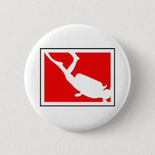 Dive Symbol 2 Inch Round Button