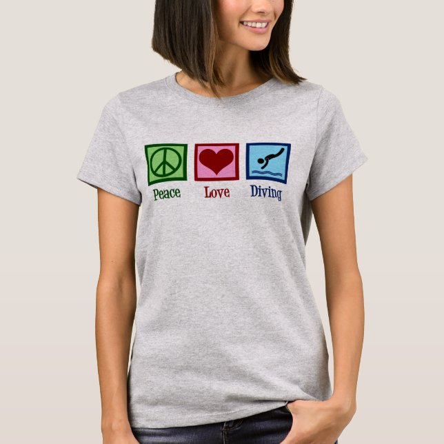 Dive Team Peace Love Diving T-Shirt (Front)
