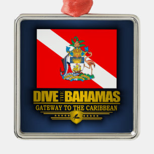 Dive the Bahamas 2 Metal Ornament