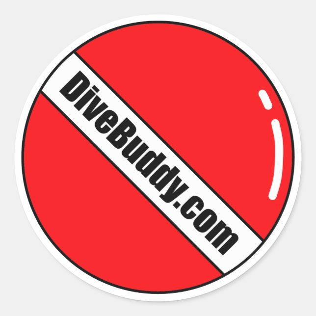 DiveBuddy.com Sticker rond (Devant)