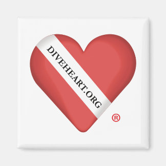 Diveheart Heart Refrigerator Magnet