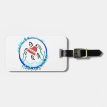 Diveheart Turtle Luggage Tag