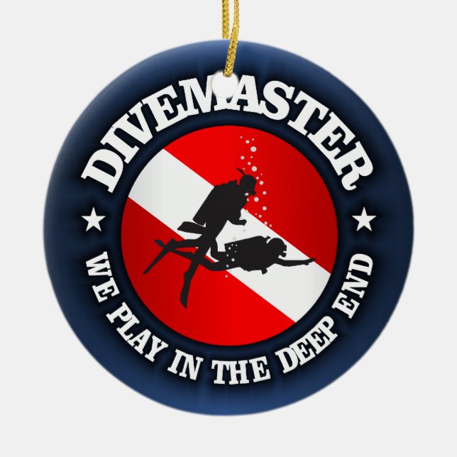 Divemaster (Deep End) Ceramic Ornament (Front)