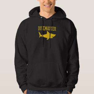 Divemaster Scuba Diving Instructor Dive Flag Shark Hoodie