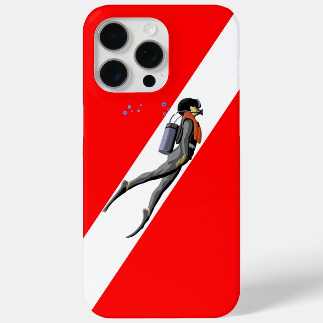 Diver And Dive Flag Case-Mate iPhone Case (Back)