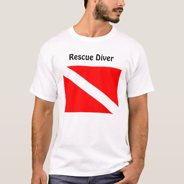 Diver Below Rescue Diver T Shirt (Front)