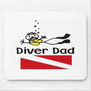 Diver Dad Mouse Pad