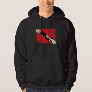 Diver Down Dive Flag Scuba Diving American Flag 1 Hoodie