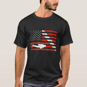 Diver Down Dive Flag Scuba Diving American Flag T-Shirt