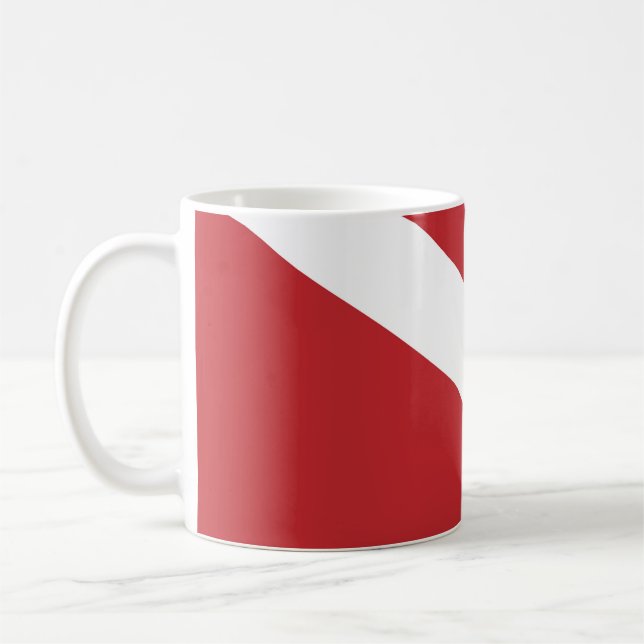 Diver Down Flag Coffee Mug (Left)