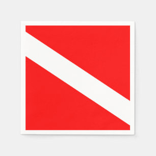 Diver Down Flag Napkin