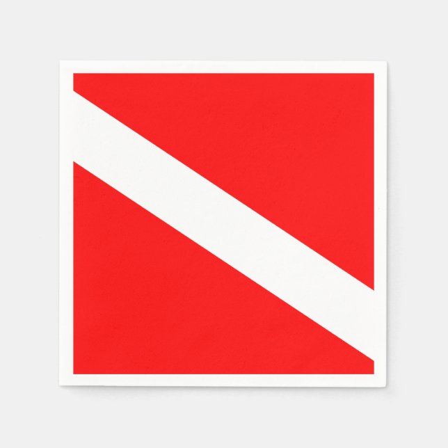 Diver Down Flag Napkin (Front)