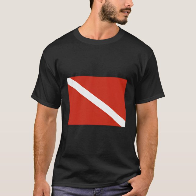 Diver Down Flag Scuba Diving Hoodie T-Shirt (Front)