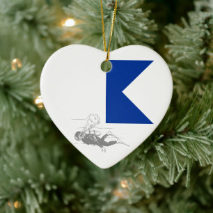 Diver Driver Ceramic Ornament