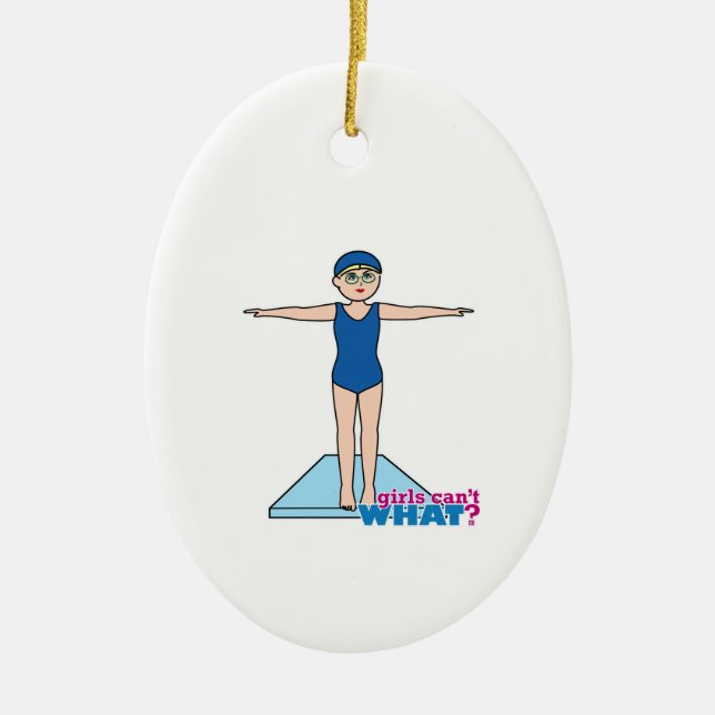 Diver - Fair Ceramic Ornament (Front)