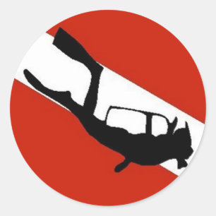 Diver Flag 2 Classic Round Sticker