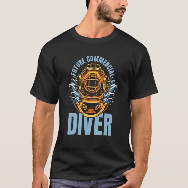 Diver Future Dive Scuba  Snorkeling Commercial Div T-Shirt (Front)