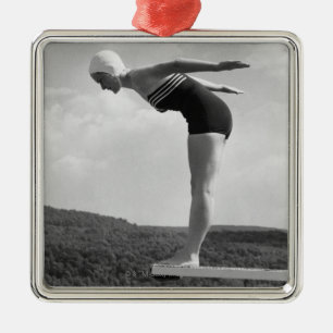 Diver Metal Ornament