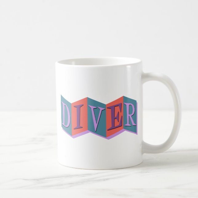 Diver (retro sign) coffee mug (Right)