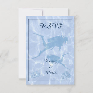 Diver RSVP Wedding Card